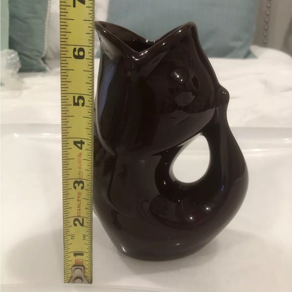 Gurgle Pot Brown Ceramic 6.5 Inch Gurgling Fish Pitcher 2006 - Picture 8 of 10